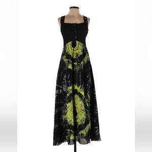 Apart abstract circle art A line maxi dress, size XS or French 34 - Sample